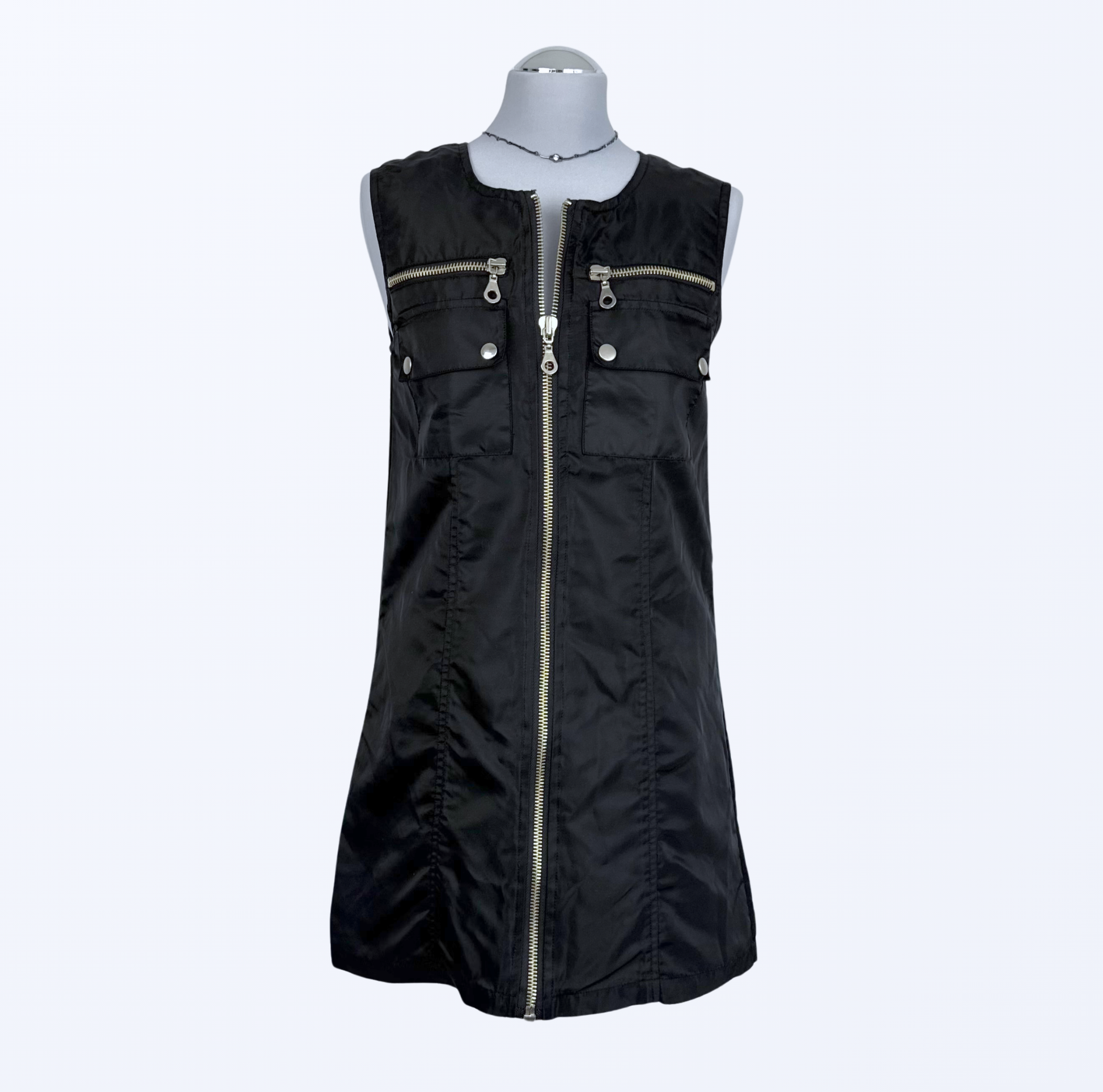 Utility grunge 90s Kleid mit Reißverschluss Teos Vintage Onlineshop