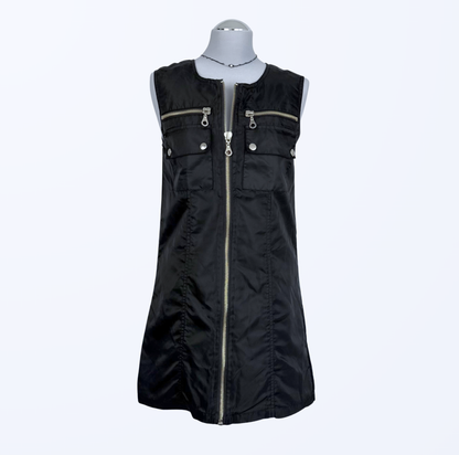 Utility grunge 90s Kleid mit Reißverschluss Teos Vintage Onlineshop