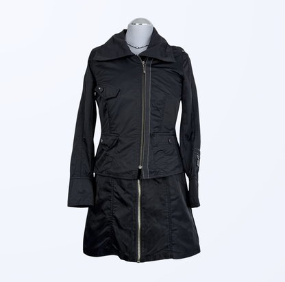 Utility grunge 90s Kleid mit Reißverschluss Teos Vintage Onlineshop