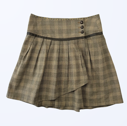 Mini Faltenrock Größe L Kariert Teos Vintage Onlineshop