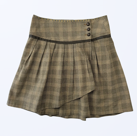 Mini Faltenrock Größe L Kariert Teos Vintage Onlineshop
