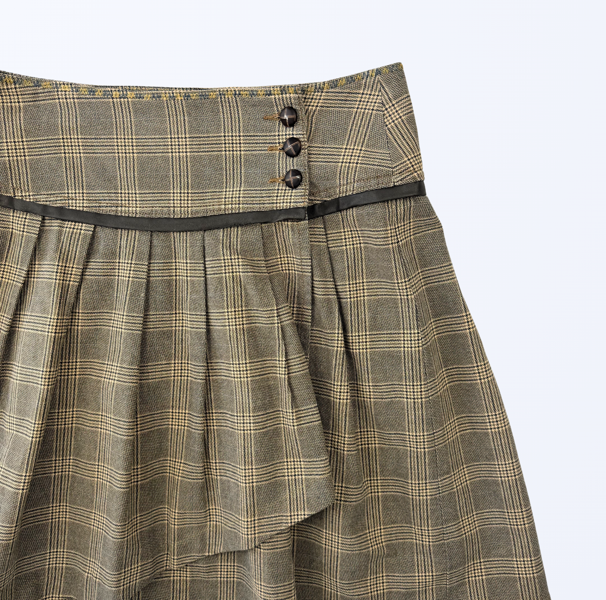 Mini Faltenrock Größe L Kariert Teos Vintage Onlineshop