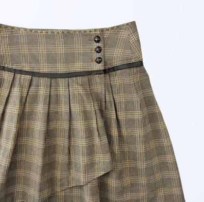 Mini Faltenrock Größe L Kariert Teos Vintage Onlineshop
