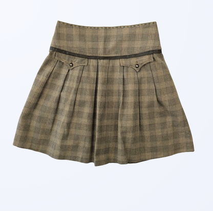 Mini Faltenrock Größe L Kariert Teos Vintage Onlineshop