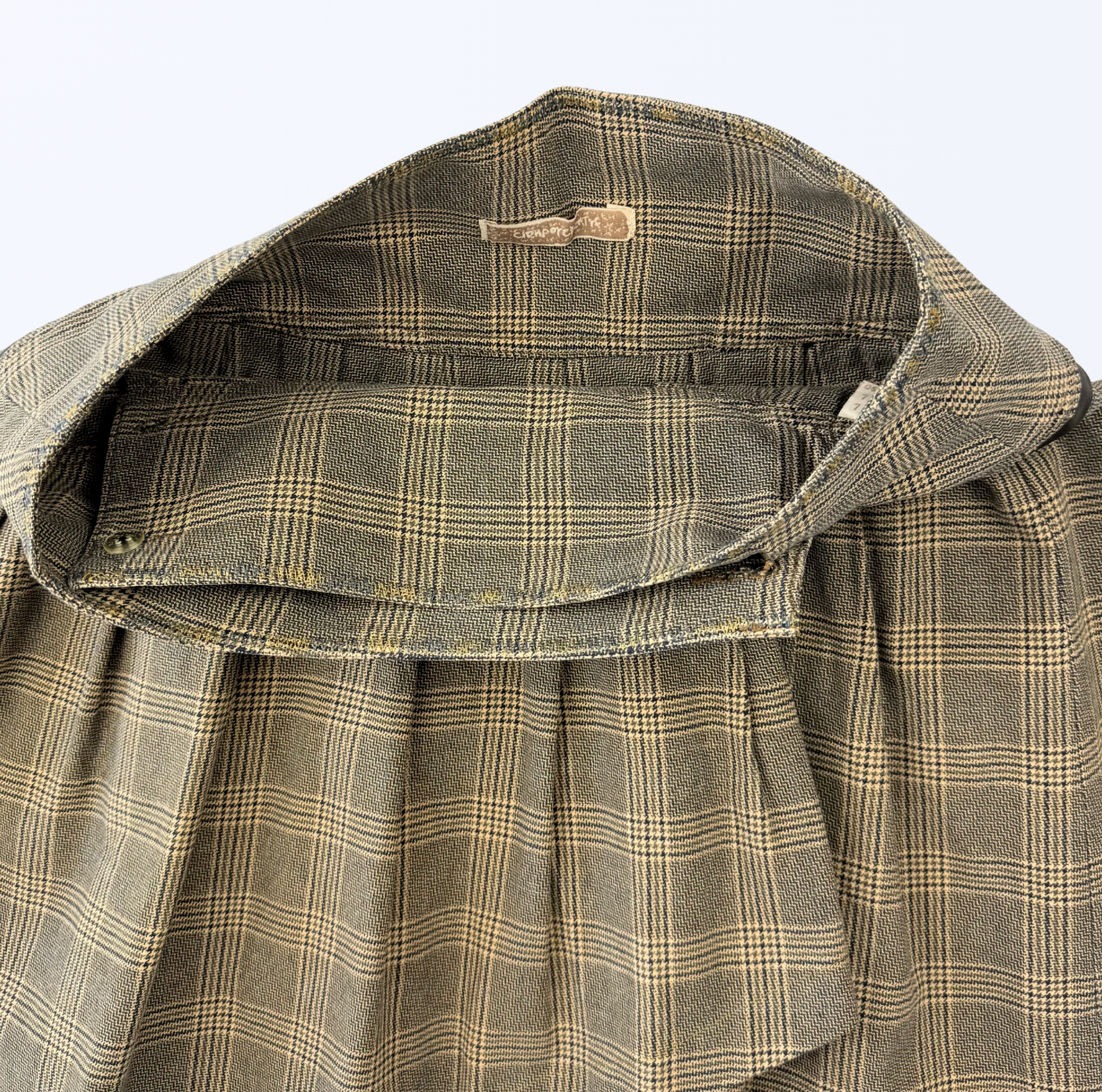 Mini Faltenrock Größe L Kariert Teos Vintage Onlineshop