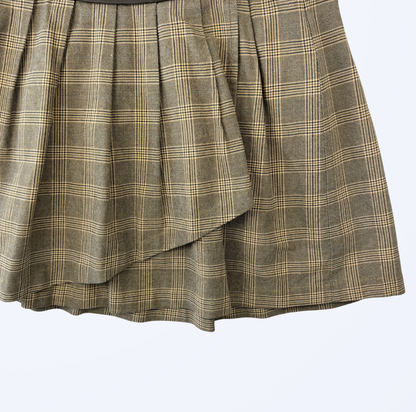 Mini Faltenrock Größe L Kariert Teos Vintage Onlineshop