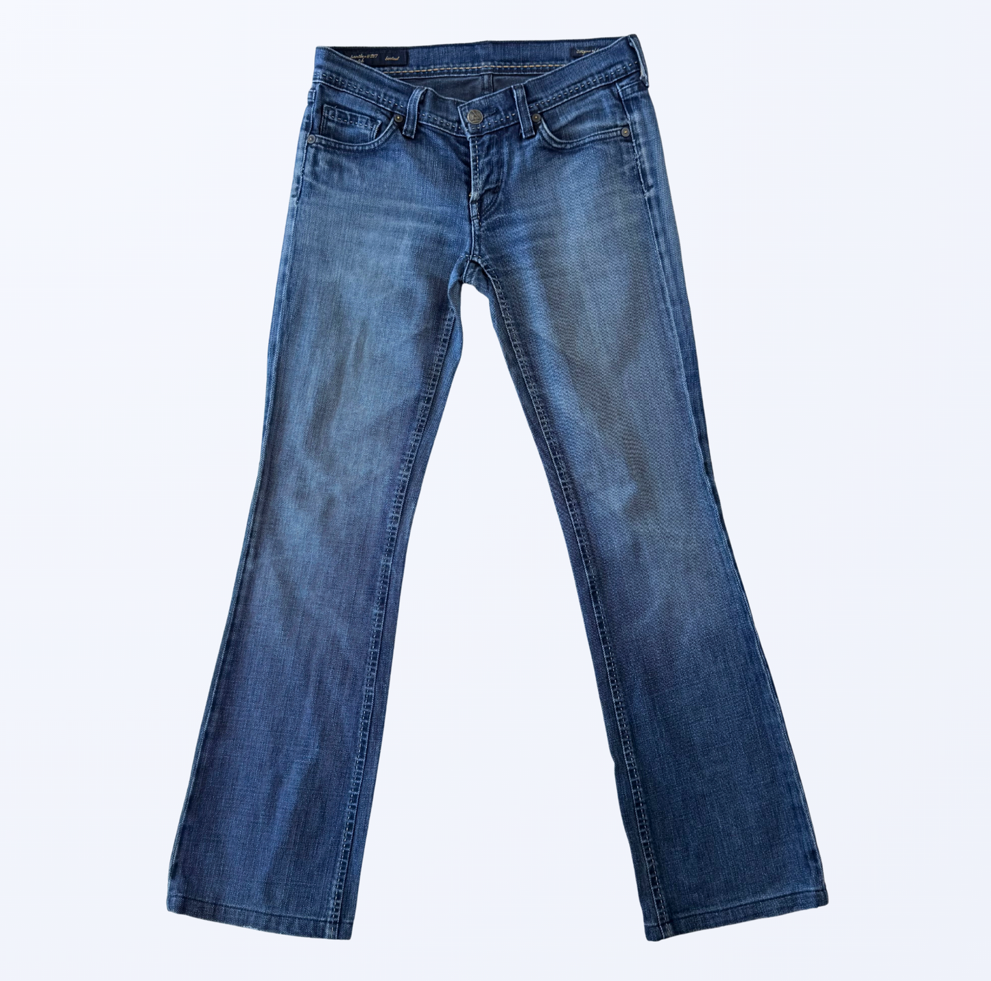 citizens of humanity Jeans Bootcut Flared Jeans Schlaghose Tigerstickerei Patch y2k