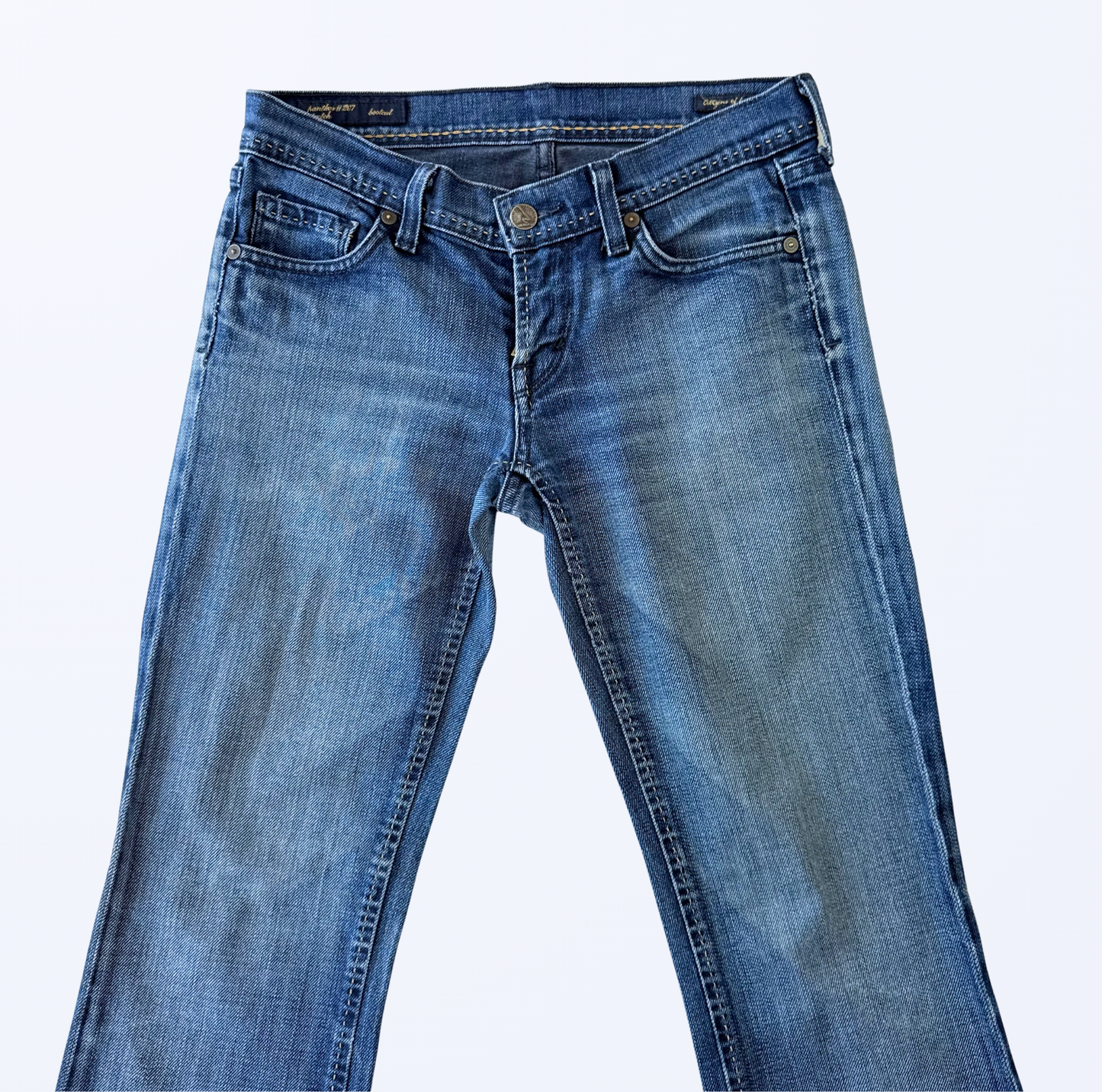citizens of humanity Jeans Bootcut Flared Jeans Schlaghose Tigerstickerei Patch y2k