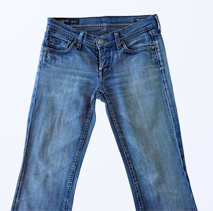 citizens of humanity Jeans Bootcut Flared Jeans Schlaghose Tigerstickerei Patch y2k