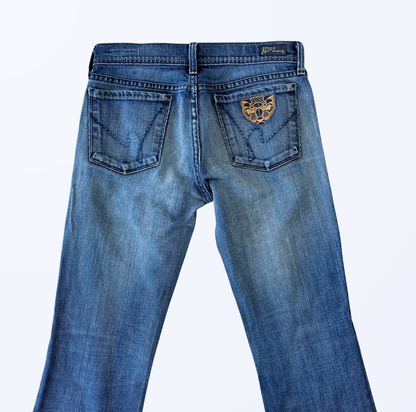 citizens of humanity Jeans Bootcut Flared Jeans Schlaghose Tigerstickerei Patch y2k