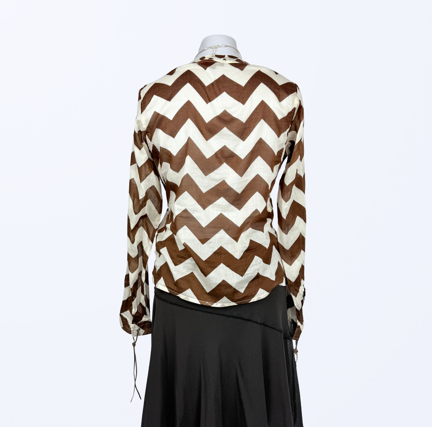 Coast Bluse weiß braun Beach Cover up Teos Vintage Onlineshop