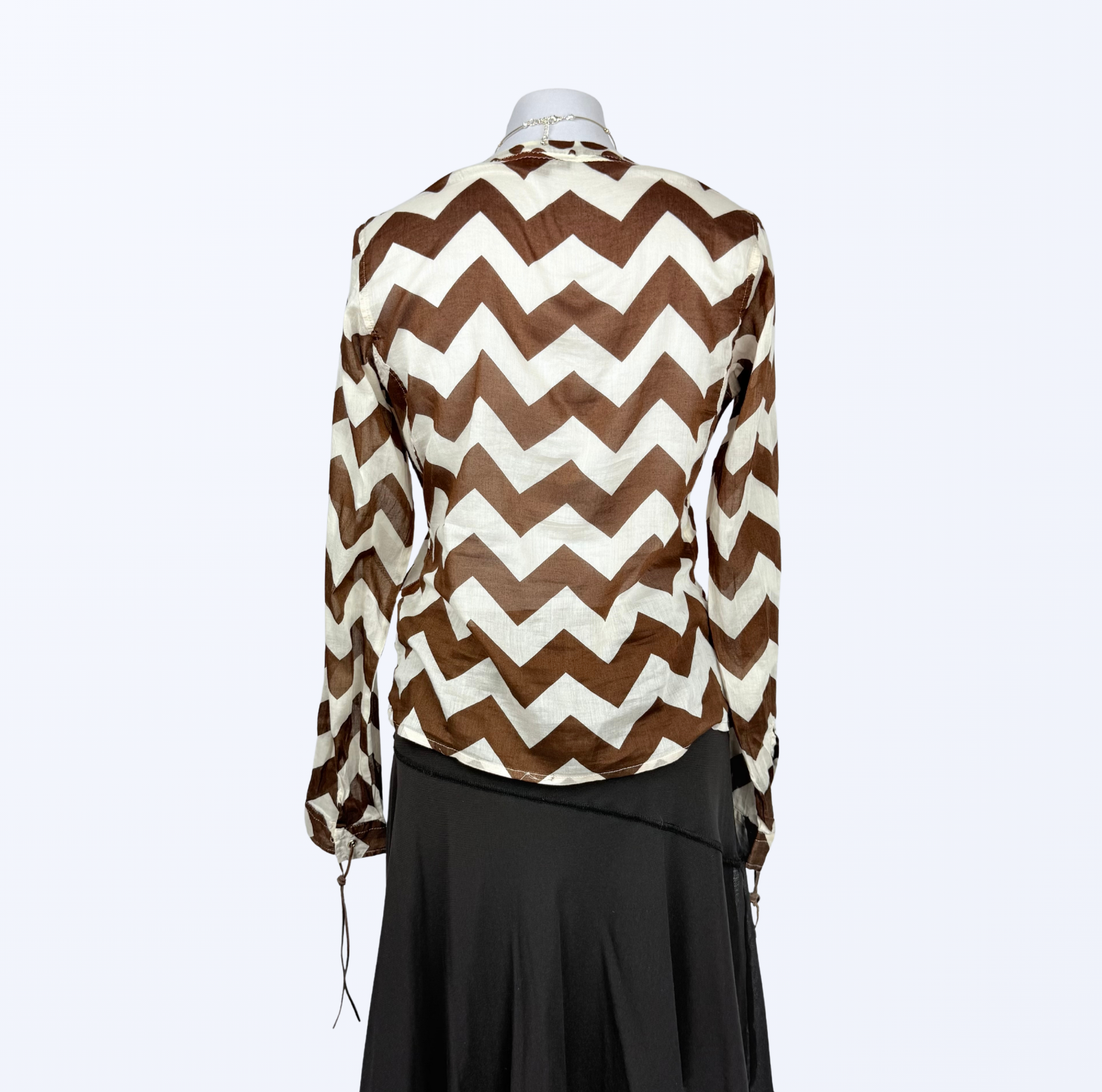 Coast Bluse weiß braun Beach Cover up Teos Vintage Onlineshop