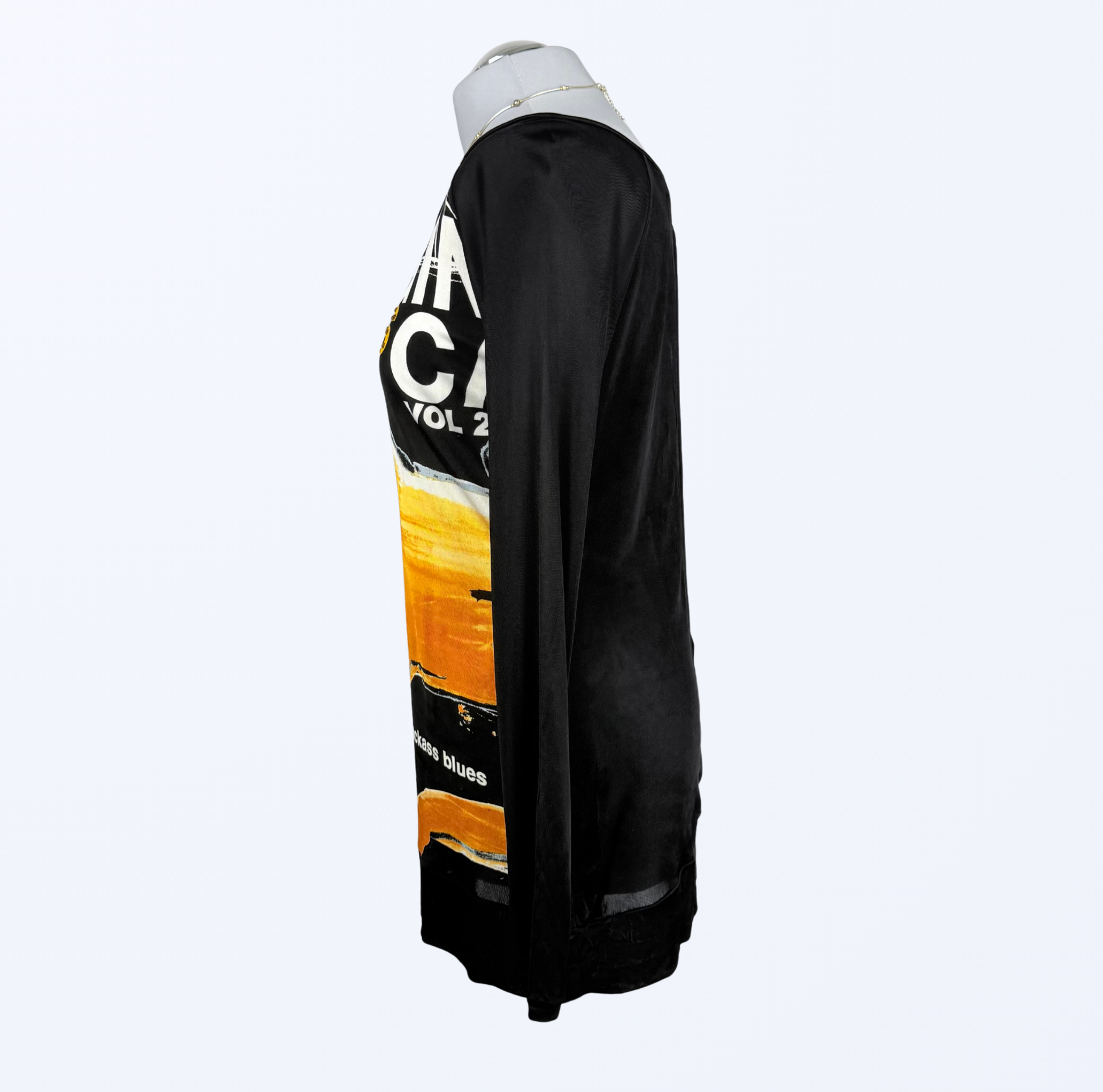 Rare Custo Barcelona Langarmshirt Minikleid Rückenfrei Teos Vintage Onlineshop