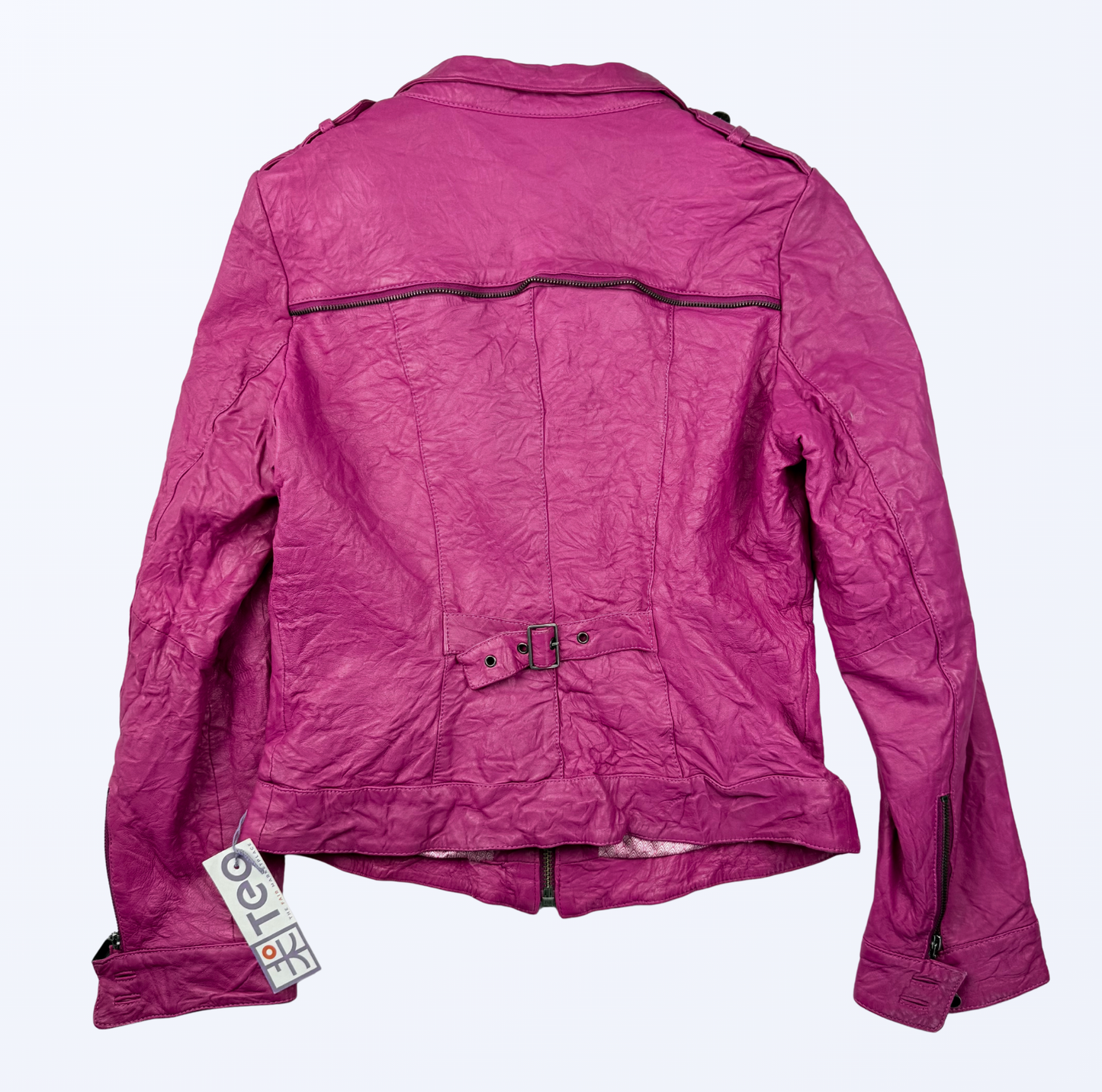 Pinke Lederjacke DDP y2k 2000s Style Teos Vintage Online Shop