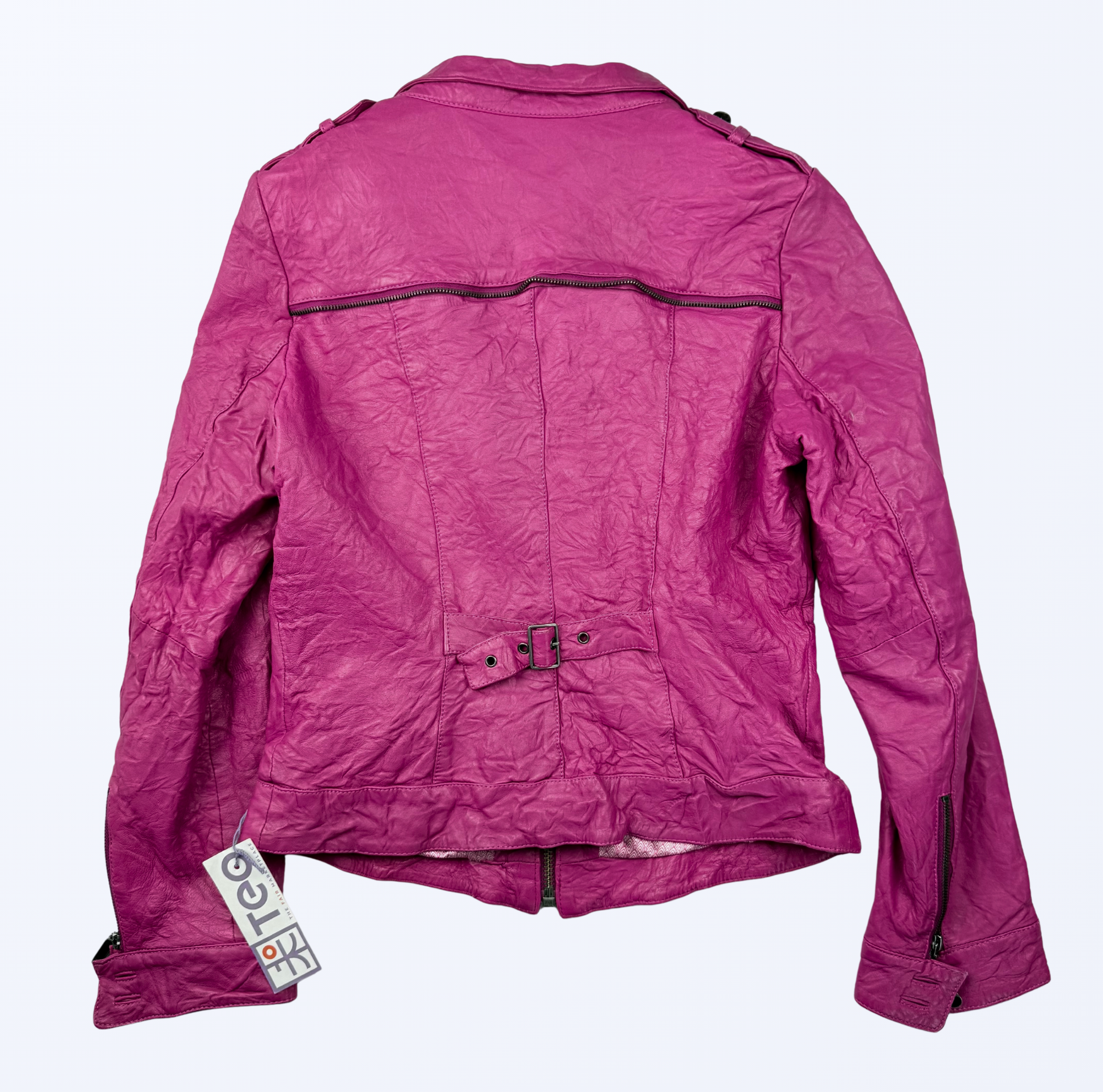 Pinke Lederjacke DDP y2k 2000s Style Teos Vintage Online Shop