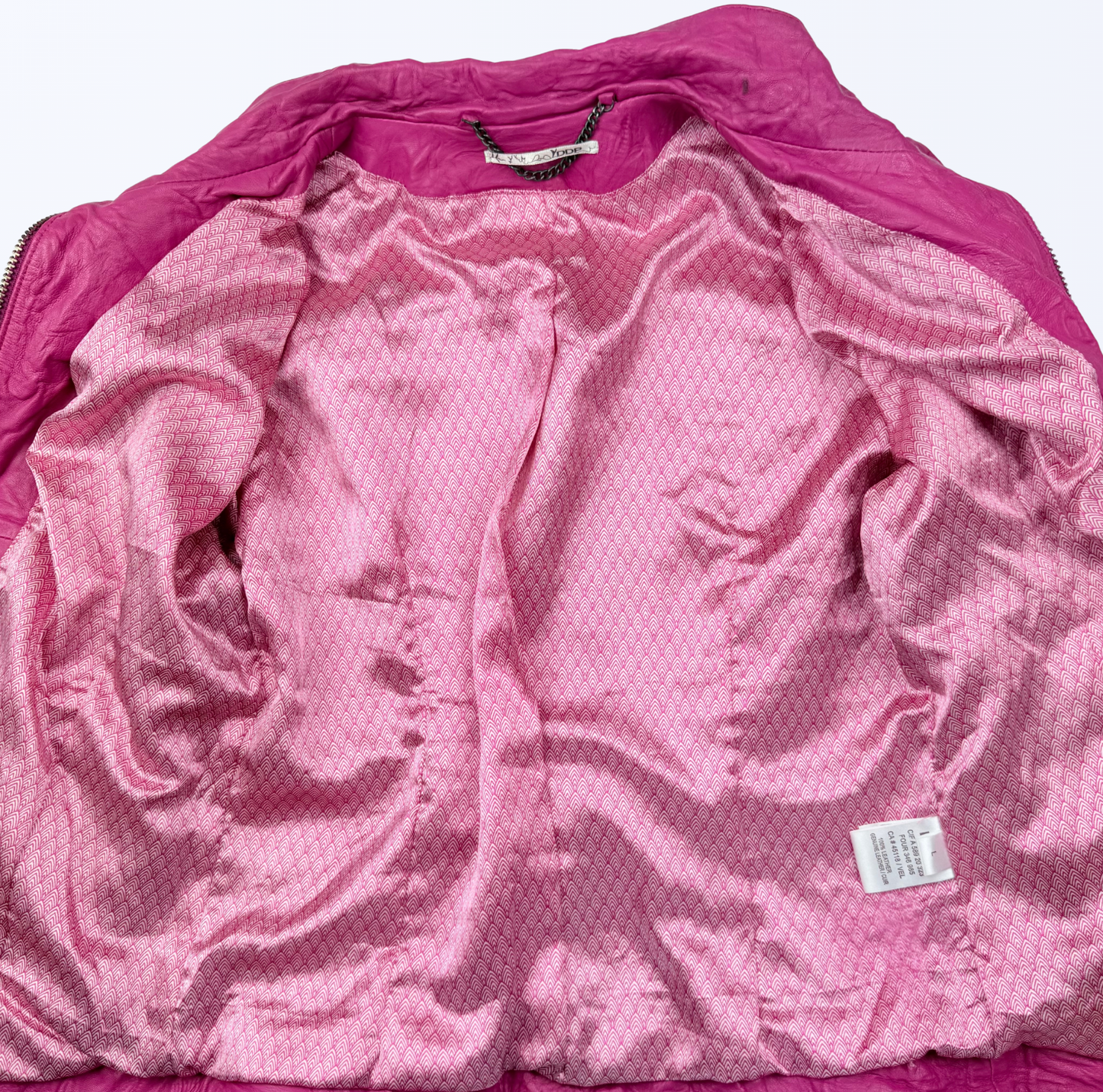 Pinke Lederjacke DDP y2k 2000s Style Teos Vintage Online Shop