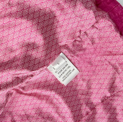 Pinke Lederjacke DDP y2k 2000s Style Teos Vintage Online Shop