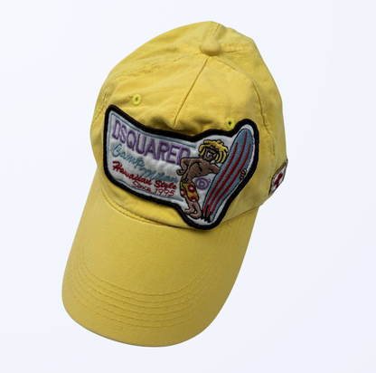 DSQUARED Camp Milan Hawaiian Style Cap gelb