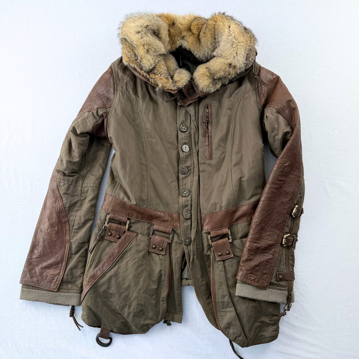 Diletta Lelli Jacke Military Pelz Cargo Vintage Second Hand