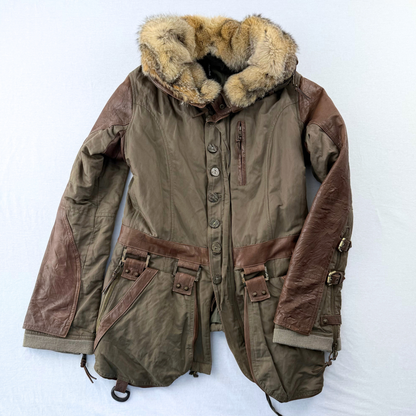 Diletta Lelli Jacke Military Pelz Cargo Vintage Second Hand