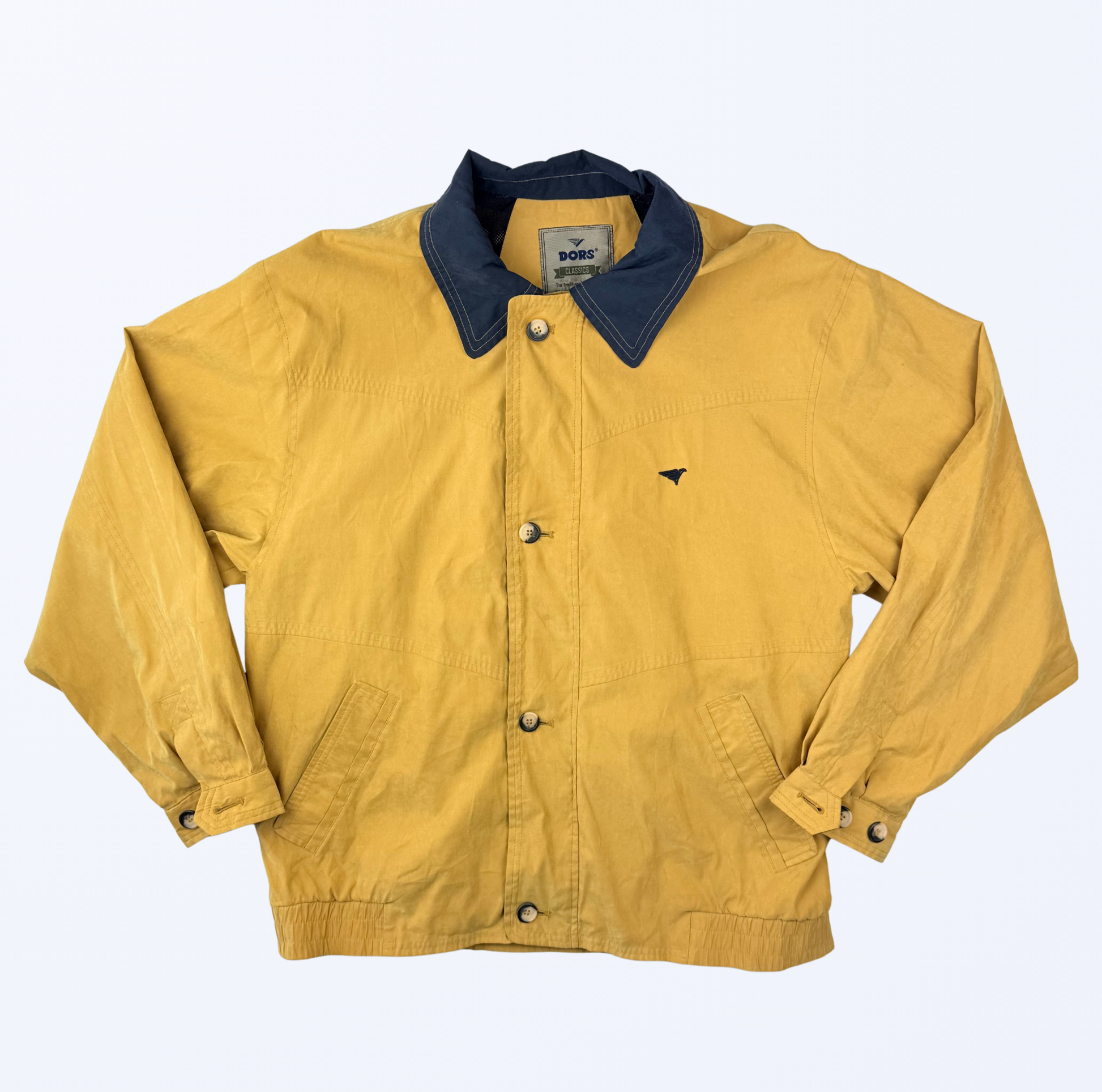Vintage Übergangsjacke Bomberjacke gelb blau Teos Vintage Onlineshop