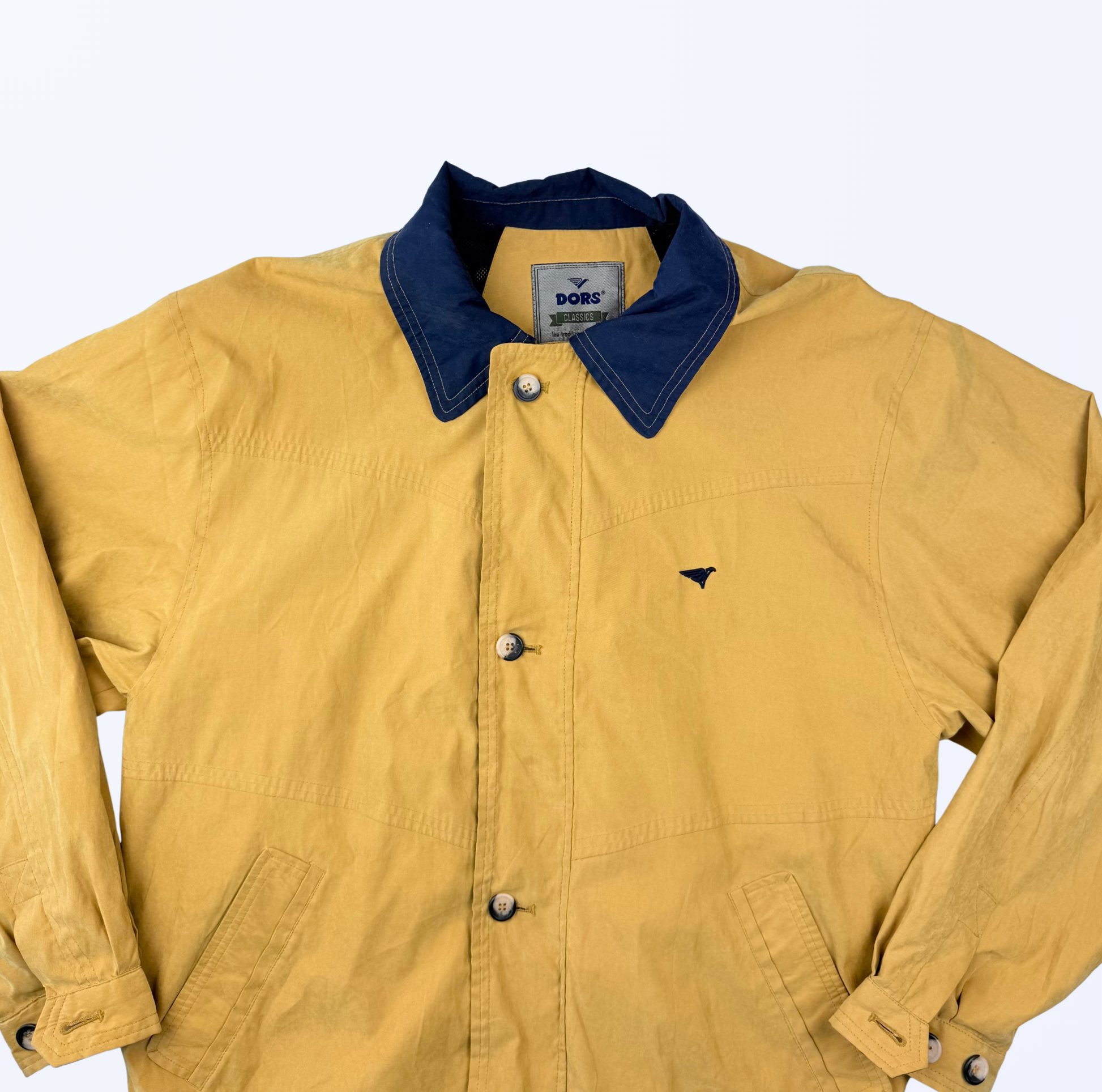 Vintage Übergangsjacke Bomberjacke gelb blau Teos Vintage Onlineshop
