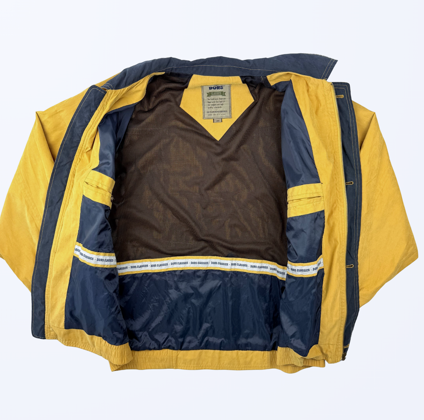 Vintage Übergangsjacke Bomberjacke gelb blau Teos Vintage Onlineshop