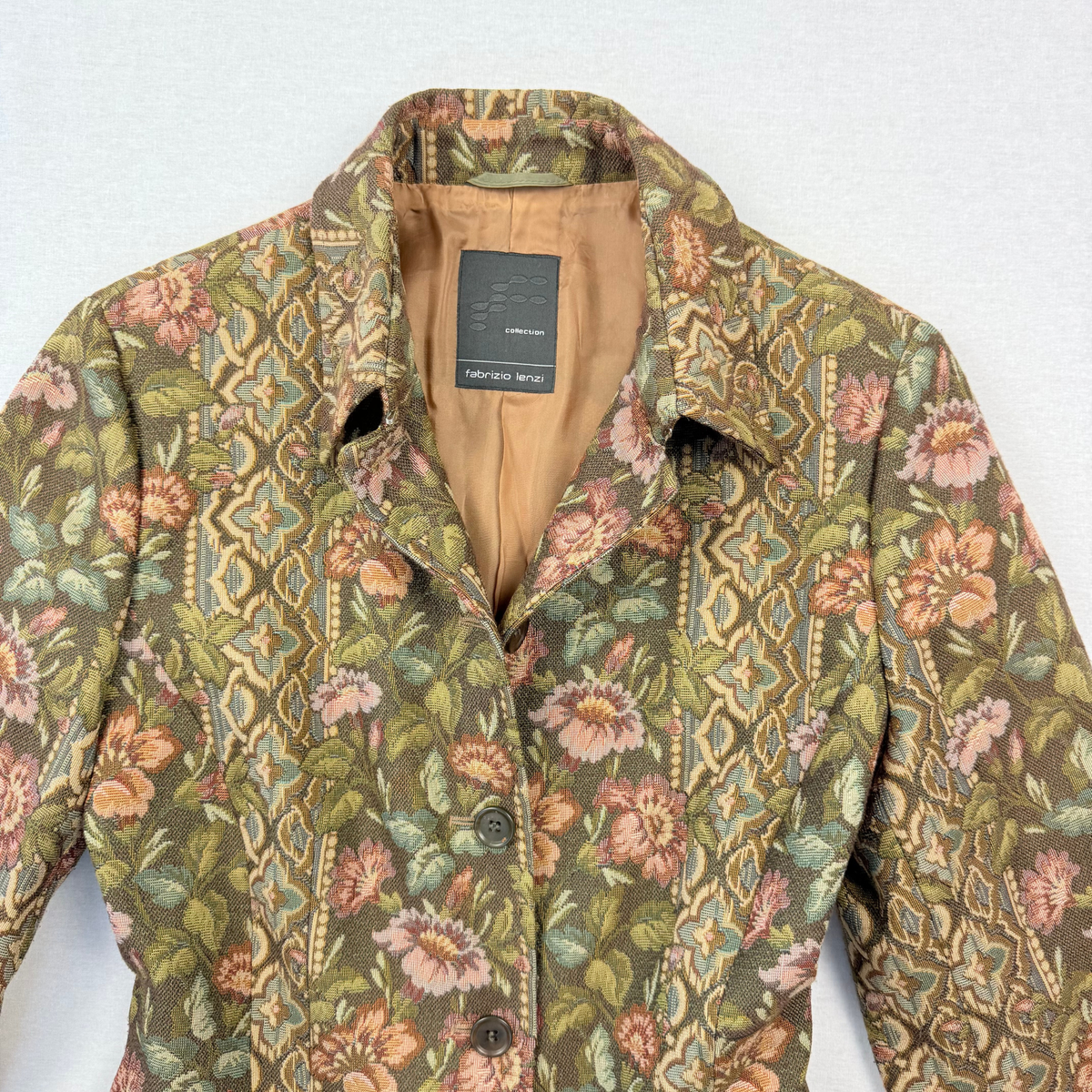 Blumenmuster Blazer Fabrizio Lenzi Whimsy Whimsical Vintage Second Hand