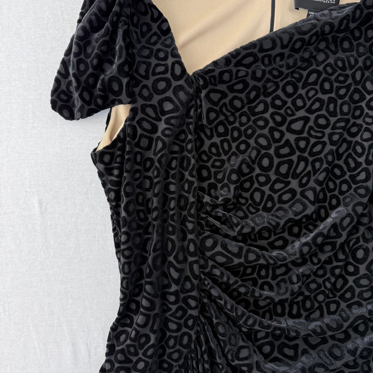 Samtkleid Leomuster Vintage Second Hand Frank Layman