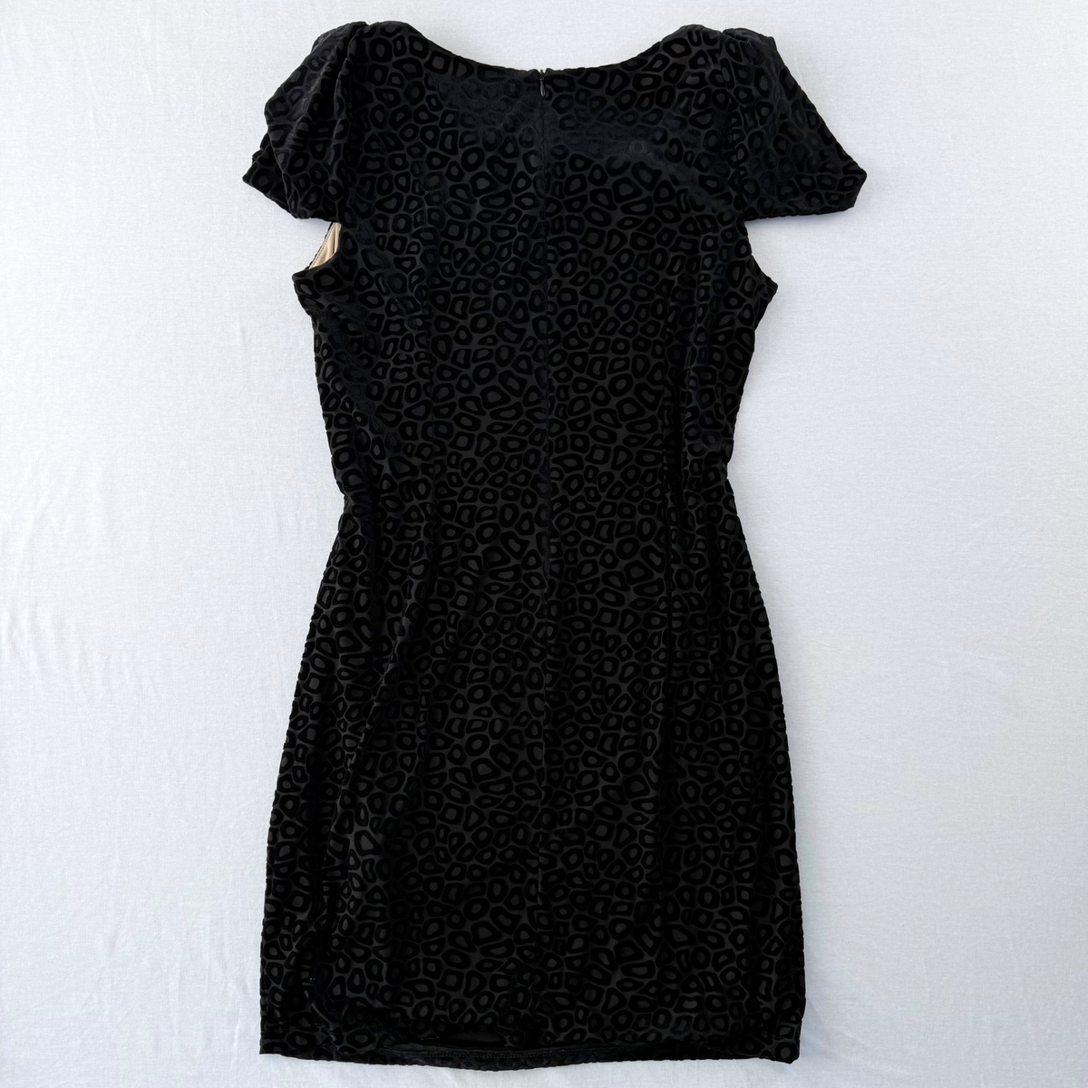 Samtkleid Leomuster Vintage Second Hand Frank Layman