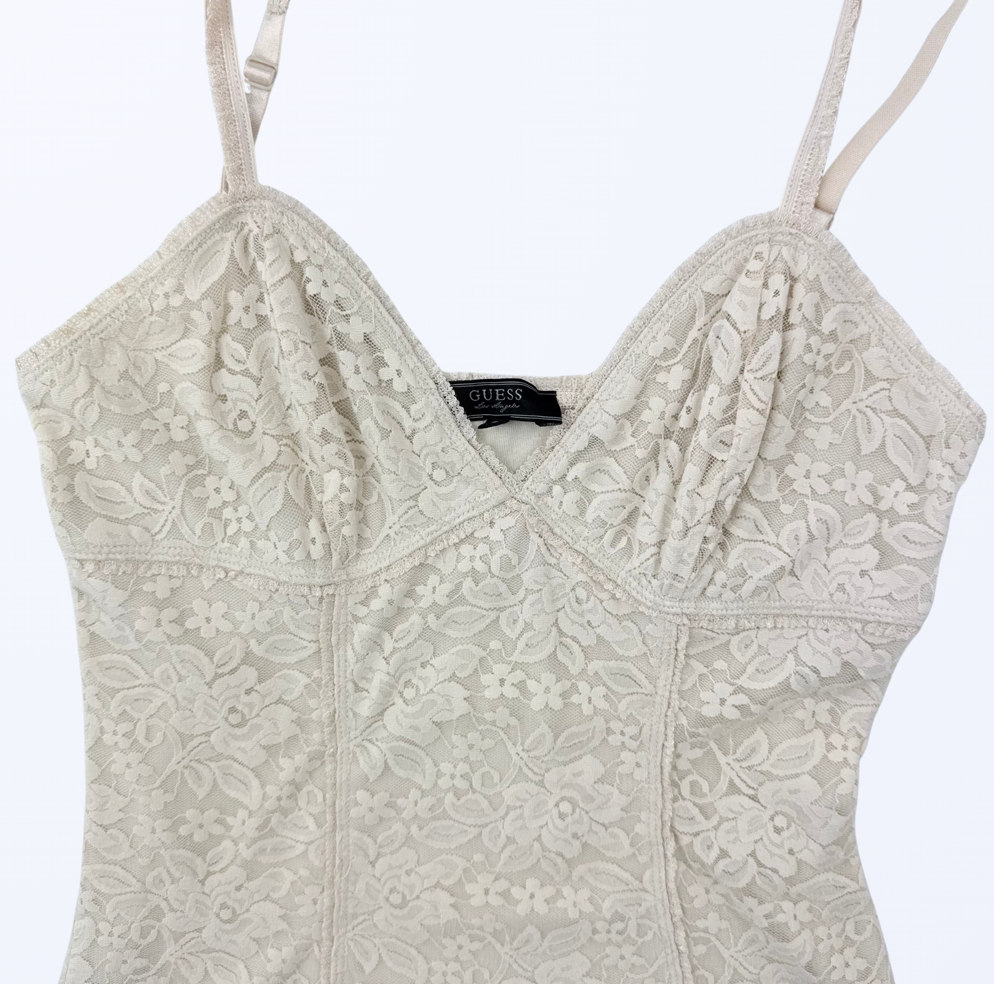 Guess Korsagen Sliptop Spitze champagner Gr. S Teos Vintage Onlineshop