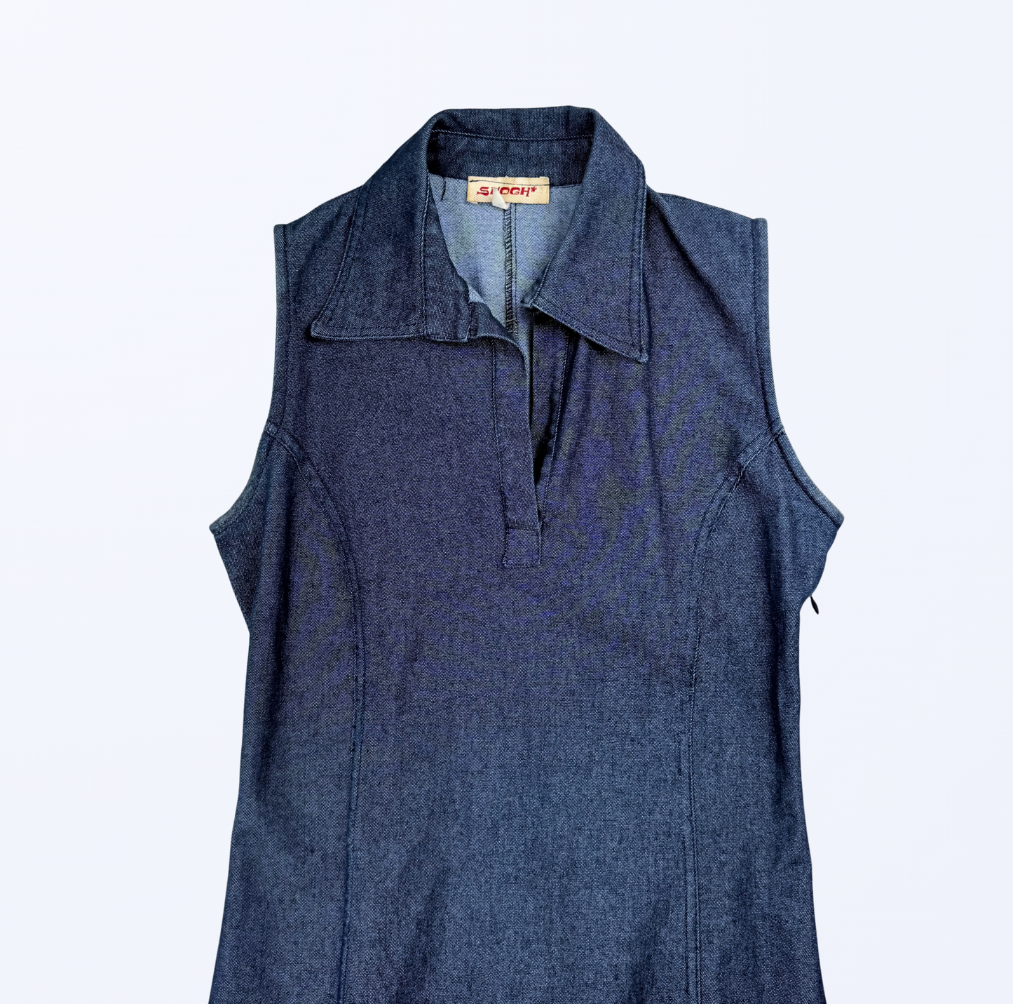 Vintage Jeanskleid Midi 70s Style Teos Vintage Onlineshop