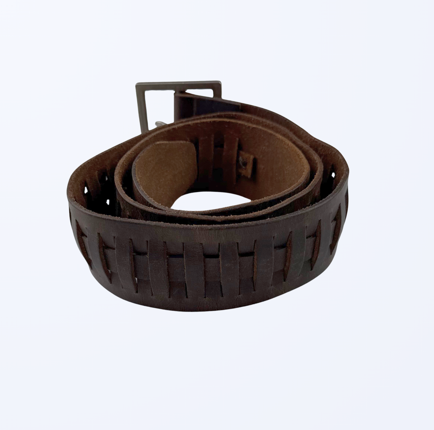 Just Jeans Ledergürtel dunkelbraun mit Lederriemen