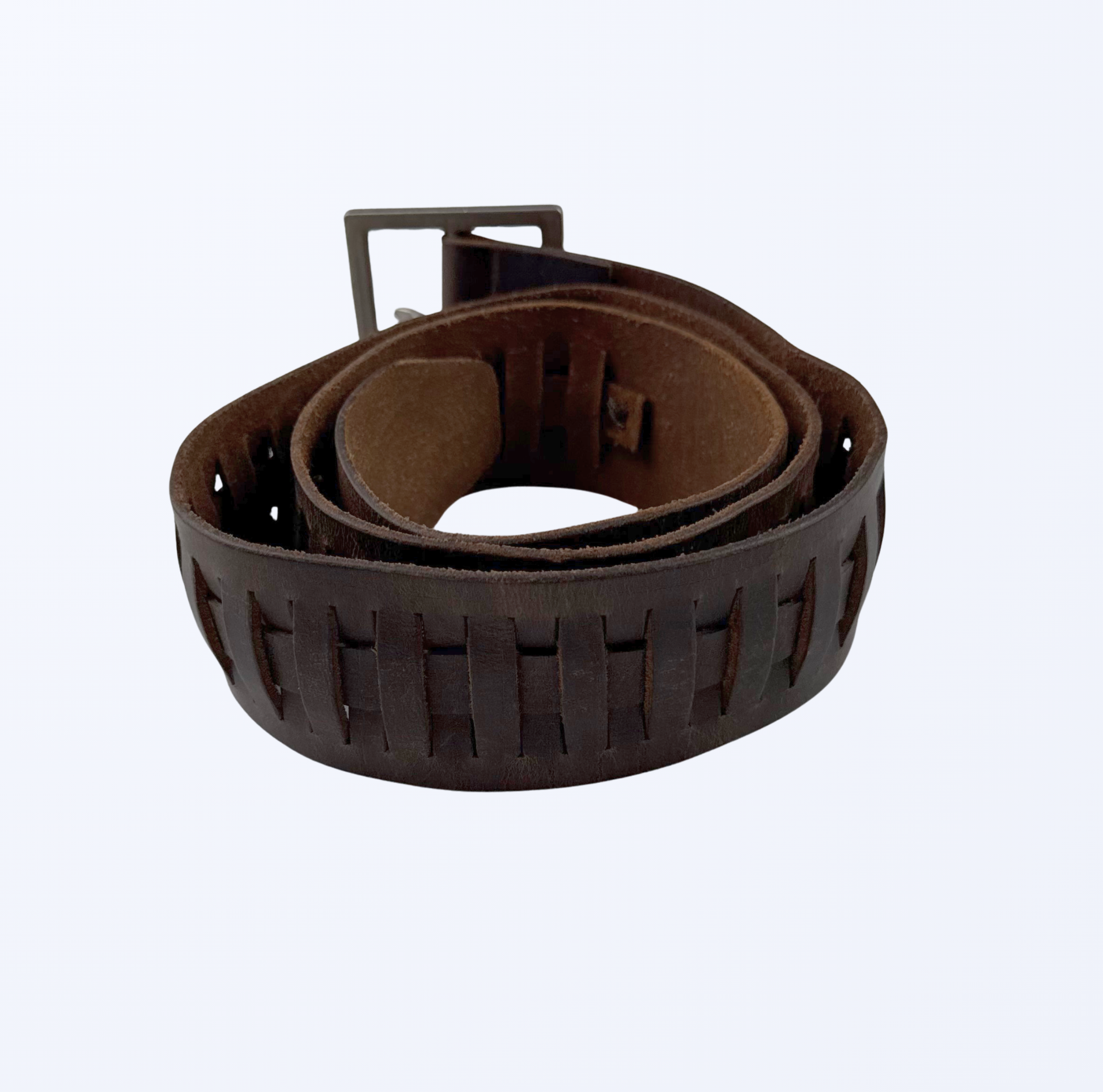 Just Jeans Ledergürtel dunkelbraun mit Lederriemen