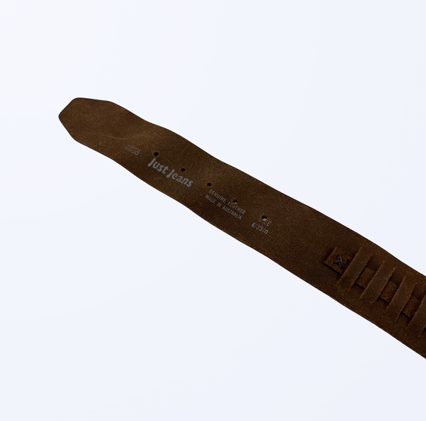 Just Jeans Ledergürtel dunkelbraun mit Lederriemen