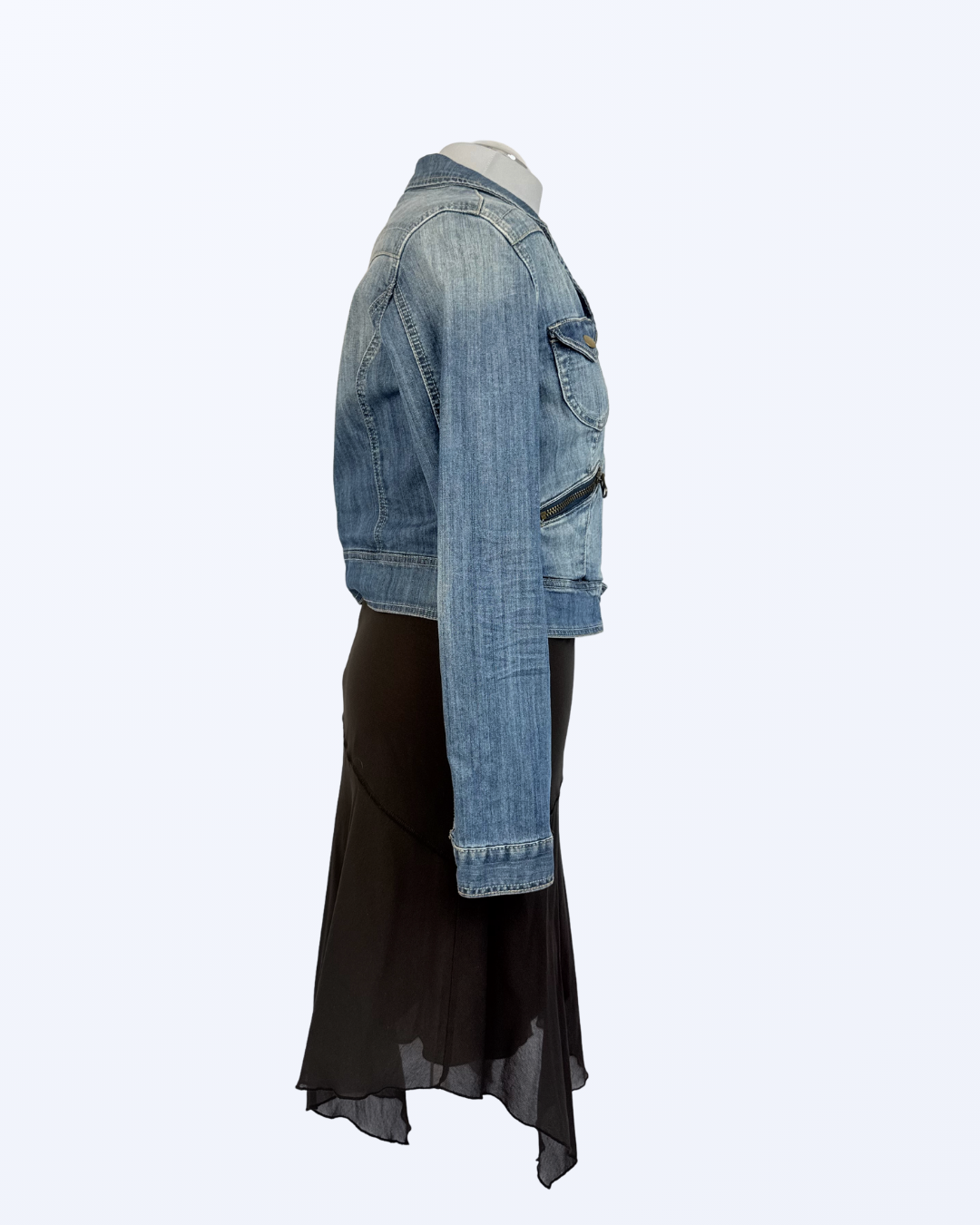 Kappahl Jeansjacke denimblau mit Waschung Teos Vintage