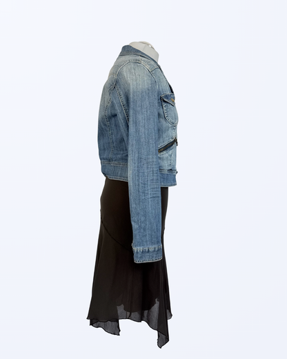 Kappahl Jeansjacke denimblau mit Waschung Teos Vintage