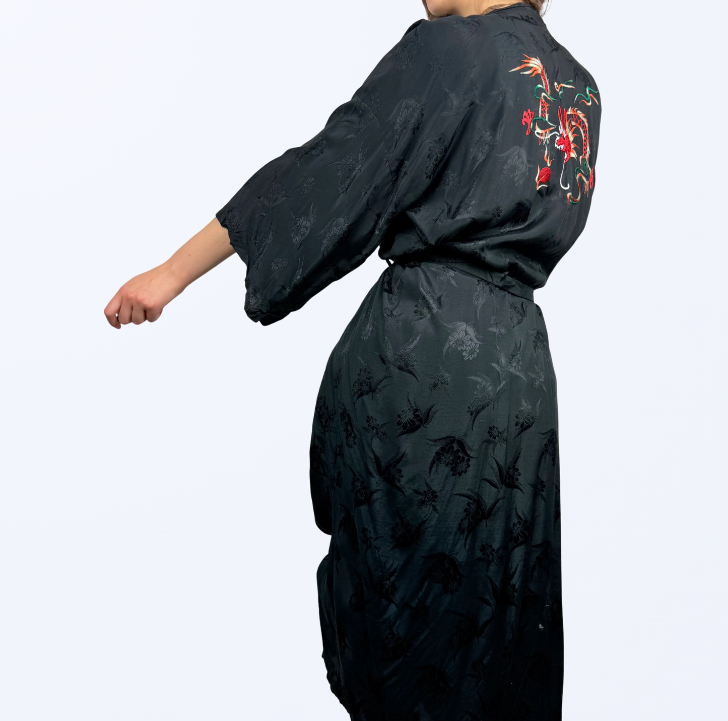 Kimono Mantel Drachenstickereien Teos Vintage Onlineshop