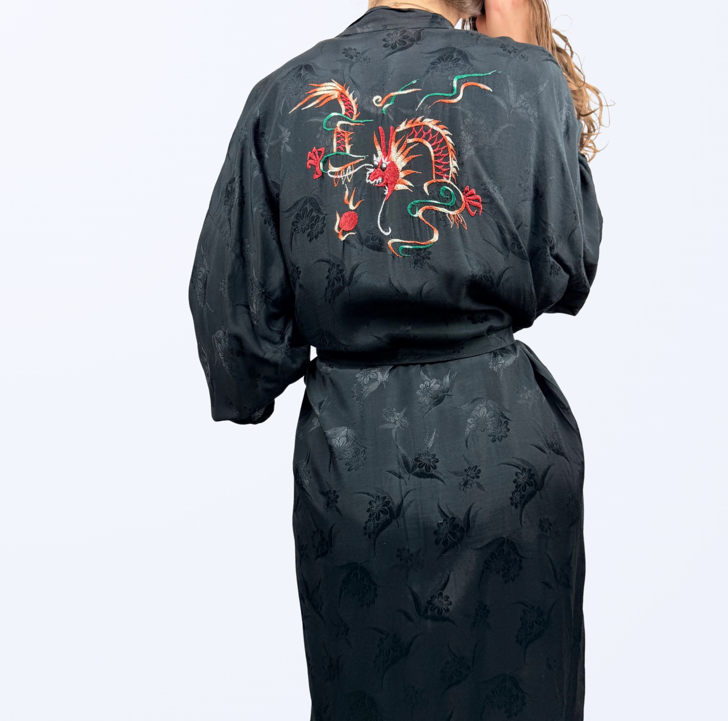Kimono Mantel Drachenstickereien Teos Vintage Onlineshop