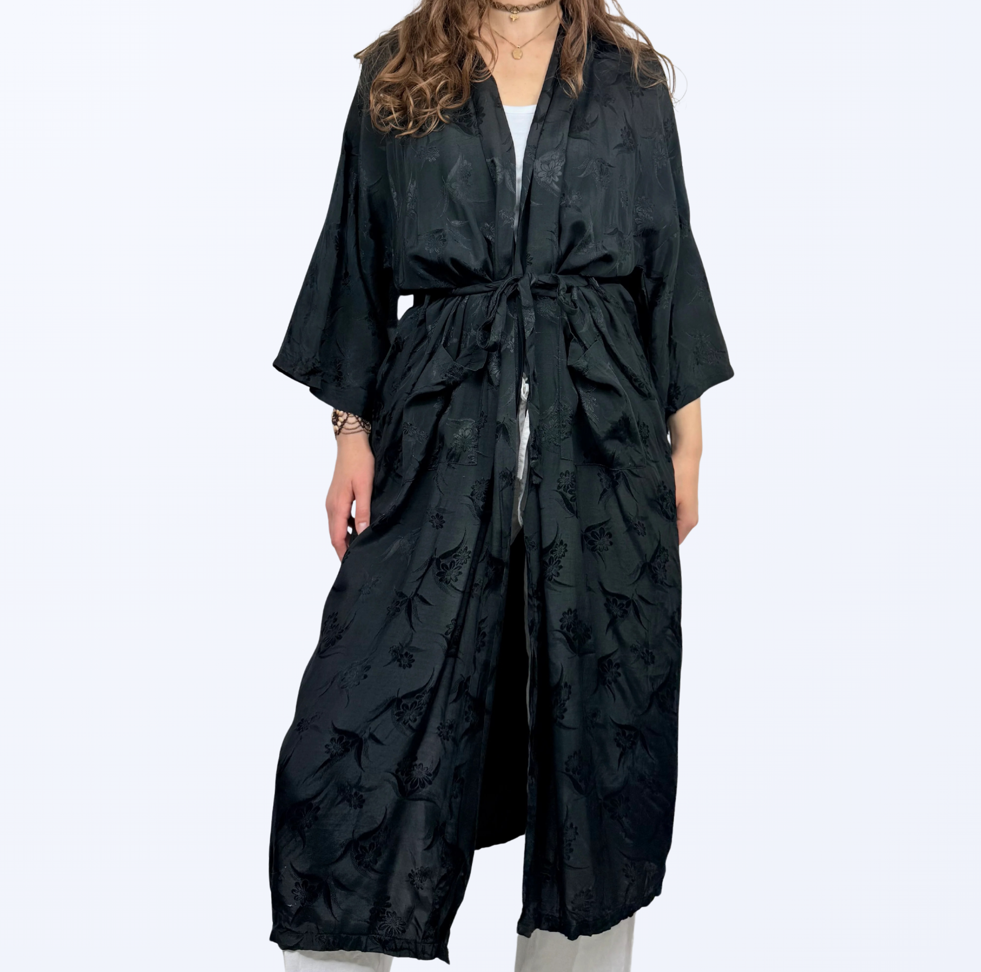 Kimono Mantel Drachenstickereien Teos Vintage Onlineshop