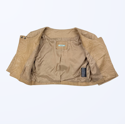 Kookai Vintage Lederbolero sand Teos Vintage Onlineshop