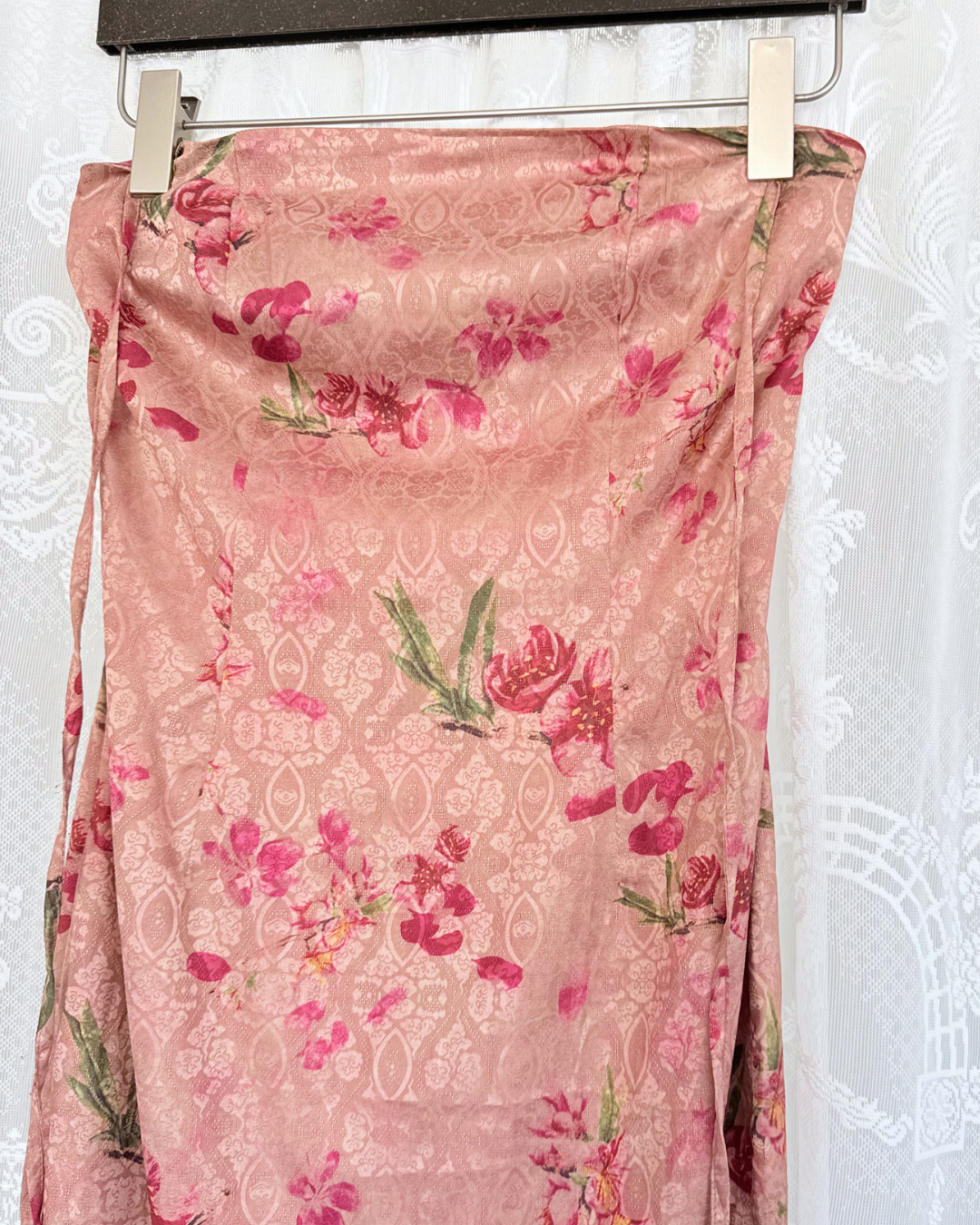 LHMKNKI Maxikleid enganliegend bodycon bandeau Neckholder y2k Teos Vintage Online shop