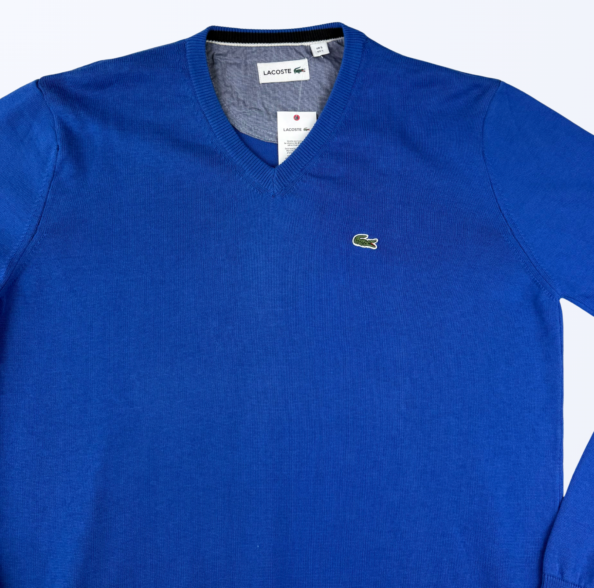 Lacoste Sweater V-Neck Königsblau Teos Vintage Onlineshop
