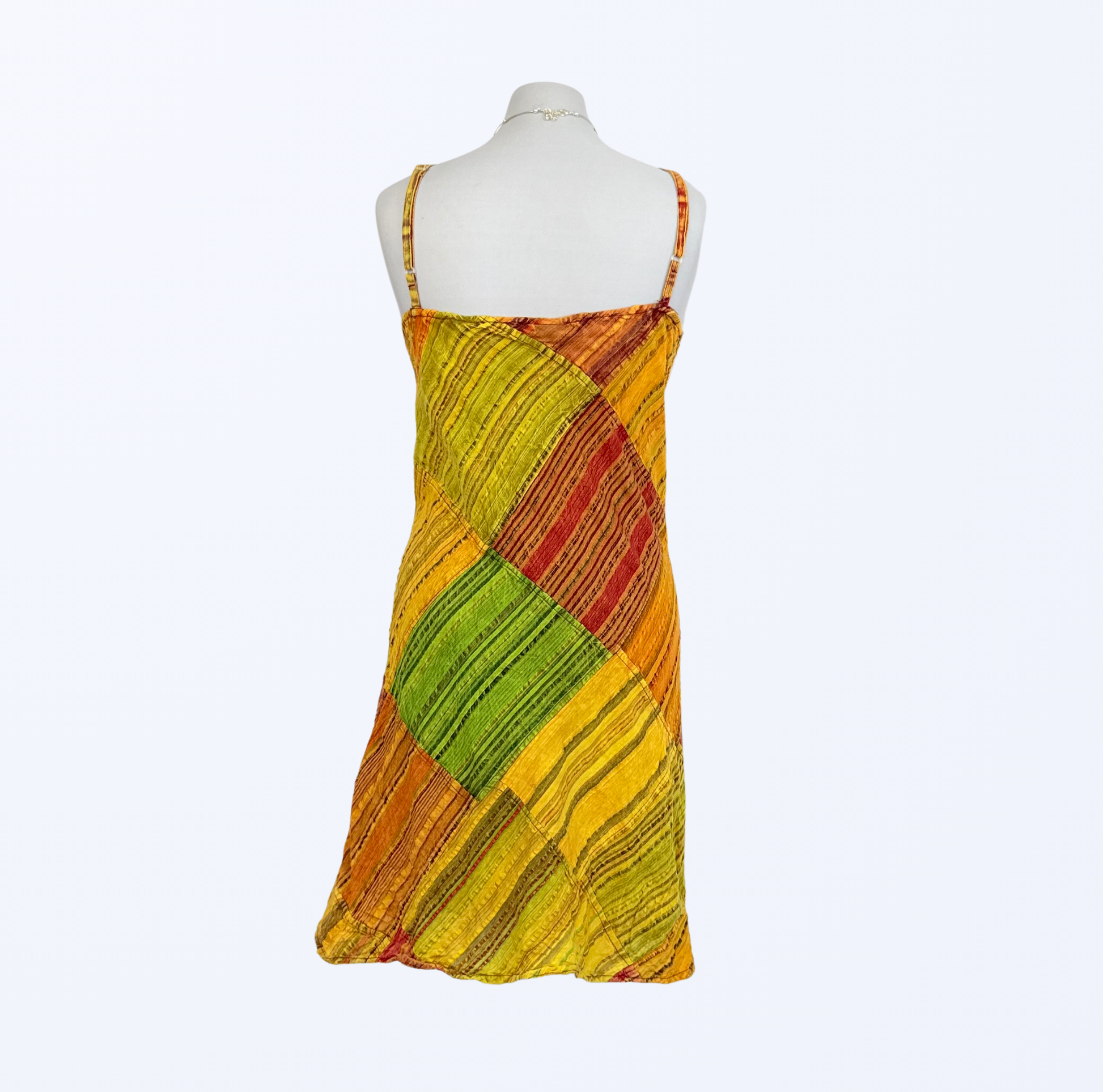 Lara Ethnics Boho Whimsy Whimsical Festival goa Minikleid orange grün gelb