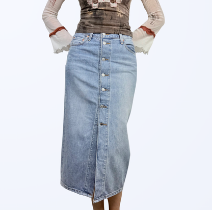 Levi‘s Premium Denim Midirock Retro Style Casual Chic Teos Vintage Onlineshop