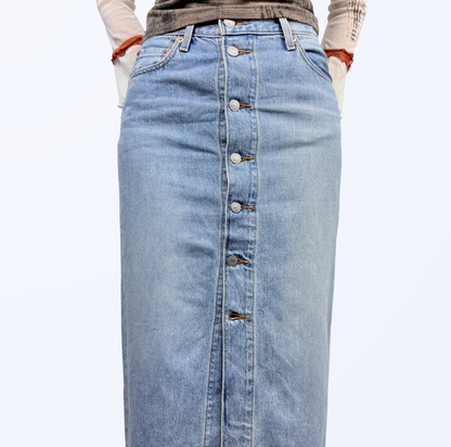 Levi‘s Premium Denim Midirock Retro Style Casual Chic Teos Vintage Onlineshop