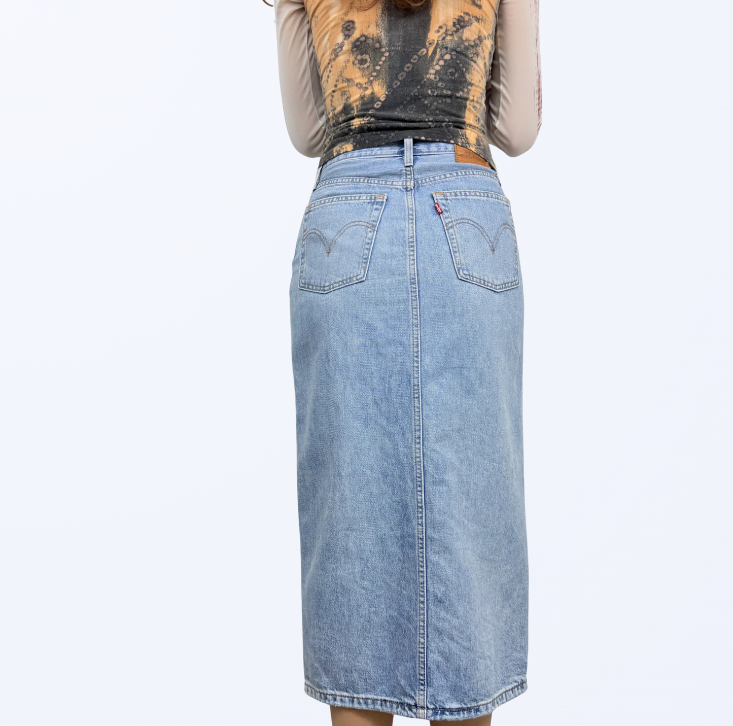 Levi‘s Premium Denim Midirock Retro Style Casual Chic Teos Vintage Onlineshop