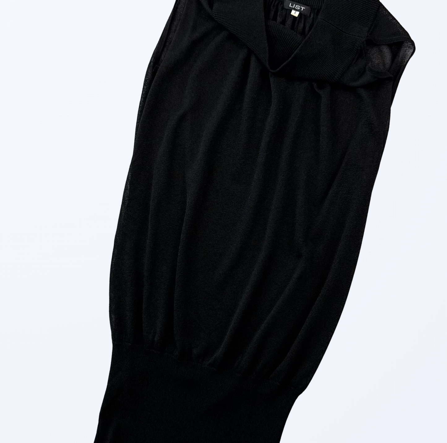 List Kleid schwarz semitransparent Teos Vintage Onlineshop