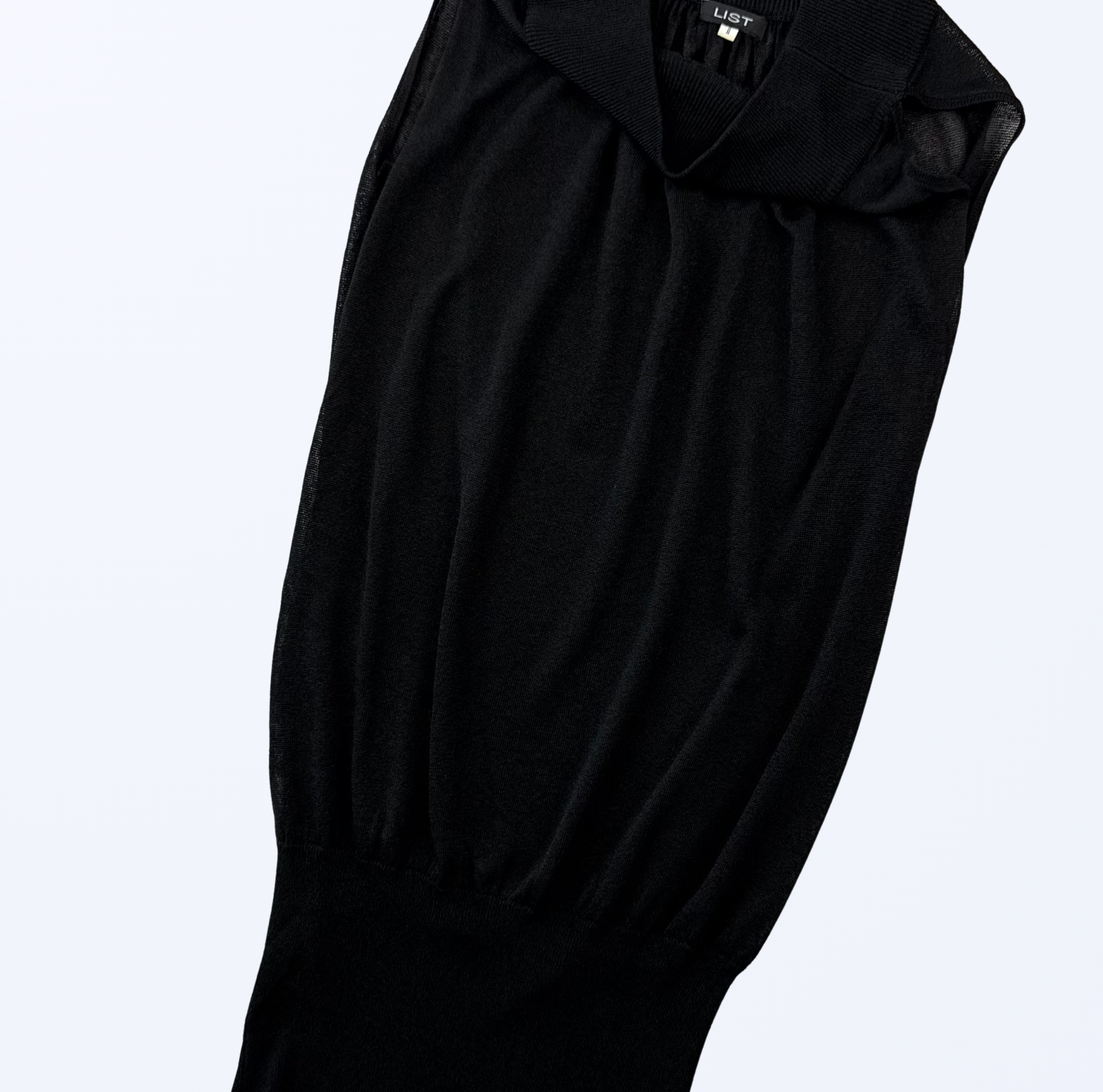 List Kleid schwarz semitransparent Teos Vintage Onlineshop