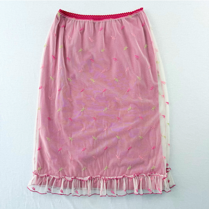 Liu Jo Rock y2k Mesh Spitze Blumen Vintage Second Hand